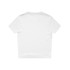 A white short-sleeved t-shirt featuring a plain back design and a small logo.