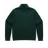 A green half zip crew jumper with long sleeves and a high collar. Features a simple design without any visible logos.