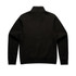 A dark green half-zip crew jumper with long sleeves and a high collar. The back view shows a simple design.
