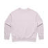 A light pink jumper with a round neckline and long sleeves. It has a logo in one corner.