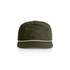 A green cap featuring a white rope detail along the brim. It has a logo on the front.