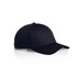 A black Icon Flex Cap with a structured design and a curved brim, featuring a logo on the front.