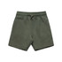 Kids Stadium Shorts in olive green, featuring an elastic waistband and a casual, stylish design.