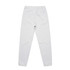 Grey track pants with an elastic waistband and tapered leg design, featuring a small logo.