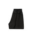 Black pyjama bottoms featuring an elastic waistband, designed for comfort. The image includes a logo.