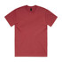 A red heavy faded tee, featuring a classic short-sleeve design and a small logo on the label.