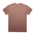 A faded tee in a muted brown colour, featuring a plain back and standard T-shirt design.