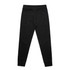 A pair of black premium track pants with an elastic waistband and cuffed ankles. The product features a logo.