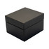 A black square gift box with a lid, featuring a smooth finish and no visible markings.