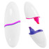 An oval highlighter featuring white casing with pink, orange, and purple highlighting tips. The product also has a logo.