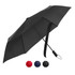 A black Windsor umbrella with a sleek design, featuring a handle and a logo. Available in multiple colours.