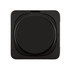 A wireless charger in black, featuring a circular charging surface and a sleek, minimalist design.