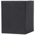 A black, plain gift box with a smooth surface, featuring a rectangular shape and no visible branding.