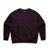 A dark brown jumper with a crew neck design and long sleeves. It features a plain, minimalist style.