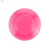 A round, bright pink plastic button magnet with a smooth surface and a flat back.