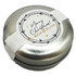 A silver tin featuring a festive label, containing chewy mints, elegantly designed for Christmas.