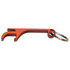 A red aluminium bottle and can opener with a keyring attachment. It features a simple, functional design.