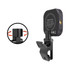 A magnetic LED selfie light in black with an adjustable clip for attachment and a rotating feature.