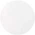 A round, glossy white makeup mirror with a smooth surface and a sleek design. It features a logo on the back.