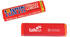 A red chocolate bar sleeve featuring branding, containing Tony's Chocolonely 50g chocolate.