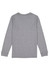 A grey long sleeve tee with a simple back design, featuring long sleeves and a crew neckline.