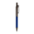 An Arc Metal Pen in blue with a sleek grey clip and trim, featuring a modern design and smooth finish.