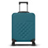 A teal 21" Rollink Flex 360 Spinner Suitcase with a diamond pattern and a retractable handle.