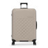 A taupe 29" Rollink Flex 360 Spinner Suitcase with a patterned surface and a retractable handle.