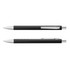 A set of two Vienna Pens, featuring a sleek black body with silver accents and a textured grip.