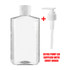 A clear drink bottle with a pump lid. An extra pump lid is included with every order.