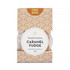 A package of traditional caramel fudge, featuring a decorative gold and white design, containing 125g of fudge.