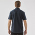 A Men's Sonora short sleeve knit shirt in navy, featuring a plain back design and a collar.