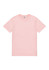 A pink short sleeve T-shirt with a plain design and a visible label at the neckline.