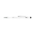A white spinner pen with silver accents and a textured grip, featuring a logo.