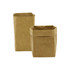 Two medium kraft paper storage bags in a natural brown colour with a folded top. One bag has a square shape.