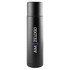 A drink bottle in sleek black with a branding logo, featuring a tall, cylindrical design for 500ml capacity.