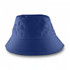 A blue bucket hat with a rounded top and a wide, downward-sloping brim. It features ventilation holes.