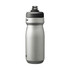 A drink bottle in stainless steel, featuring a black lid and a logo. It's insulated and has a capacity of 0.5L.