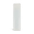 A white mini lint roller with a smooth surface, featuring a logo on one side.