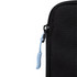 A black organiser case featuring a blue zipper pull and textured fabric, designed for miscellaneous bag storage.