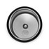 A drink bottle lid featuring a silver stainless steel design with a prominent centre button and a circular shape.