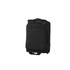 A black wheeled duffle bag featuring multiple zippered compartments and a handle for easy transport.