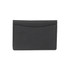 A black bifold wallet with a sleek design and one external pocket. It features a simple, unembellished style.