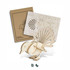 A wooden model of a fantail bird in natural tones, alongside its crafting template packaging.