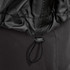A close-up of the black fabric and drawstring of the TRENDSWEAR Weston Mens Windbreaker jacket.