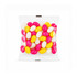 A clear cello bag filled with pink, yellow, and white jelly beans, showcasing a variety of vibrant colours.