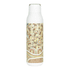 A drink bottle in white featuring an intricate pattern of earthy colours and a metal loop, capacity 600ml.