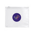 A clear pencil case with a circular logo in purple, featuring colourful text for "Puddle Winkle Daycare."