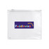 A clear pencil case featuring a bright, multicoloured logo for "Puddlewink Daycare."