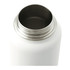 A drink bottle with a stainless steel rim and a matte white finish, part of the Trekk Highland 3-In-1 Copper Vacuum Bottle Kit.